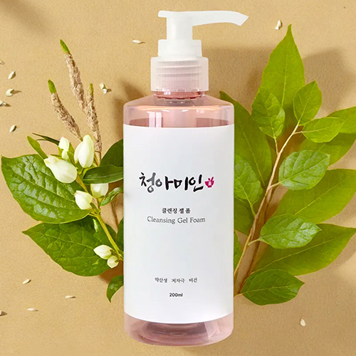 비건 인증 저자극 청아미인 클렌징젤폼 200ml x 2개